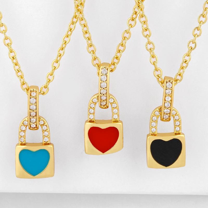 New Fashion Lock Love Pendant Couple Necklace Wholesale