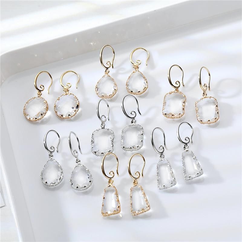 Simple Round Crystal Earrings Wholesale