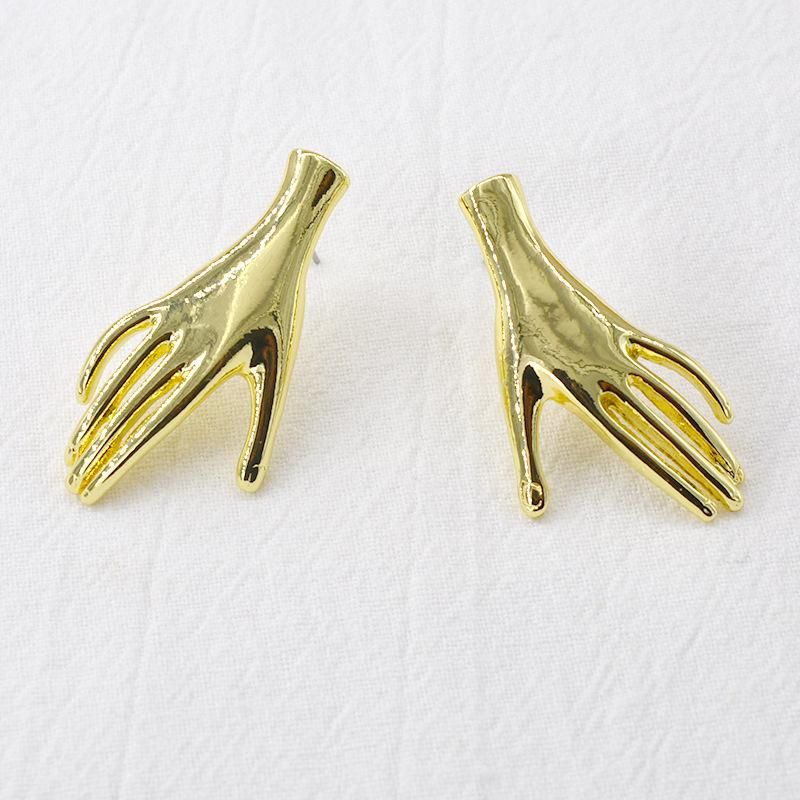 Europäische Und Amerikanische Übertriebene Finger Liebe Retro Diamant Ohrringe Moderne Barock Lange Laufsteg Persönlichkeit Ohrringe Ohrringe Frauen