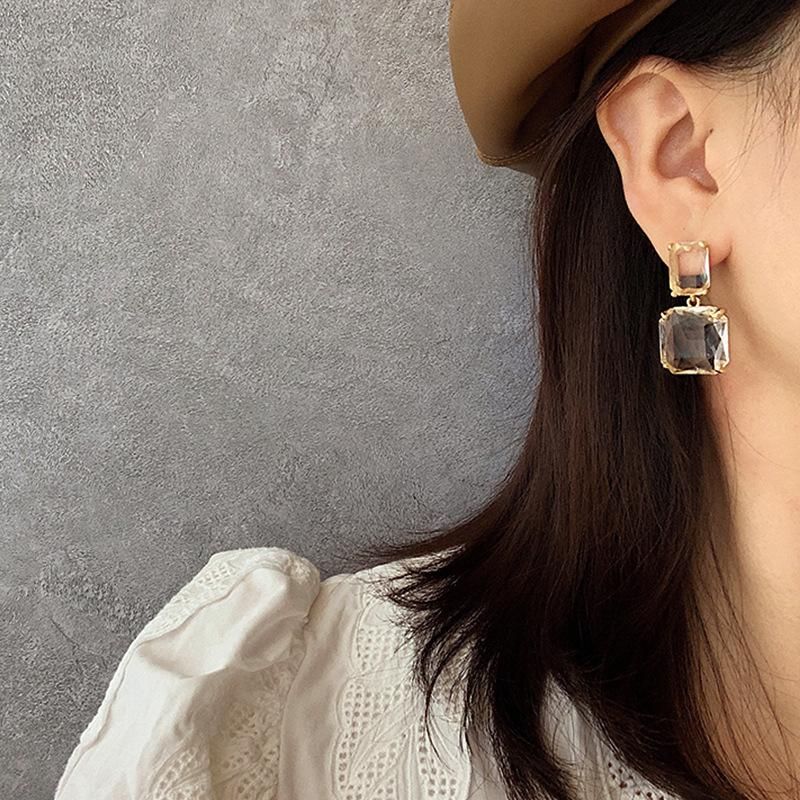 Korean New Fashion Simple Rhinestone Earrings Wholesale