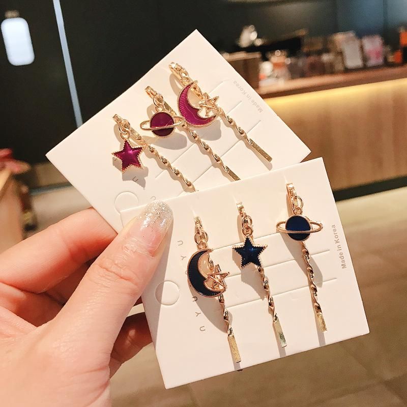 Korean New Cute Starry Alloy Cheap Hairpin 3 Piece Set Wholesale