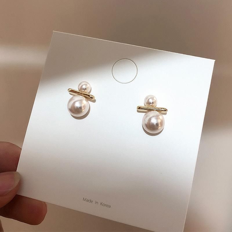 Korean New Fashion Simple Wild Size Pearl Earrings Wholesale