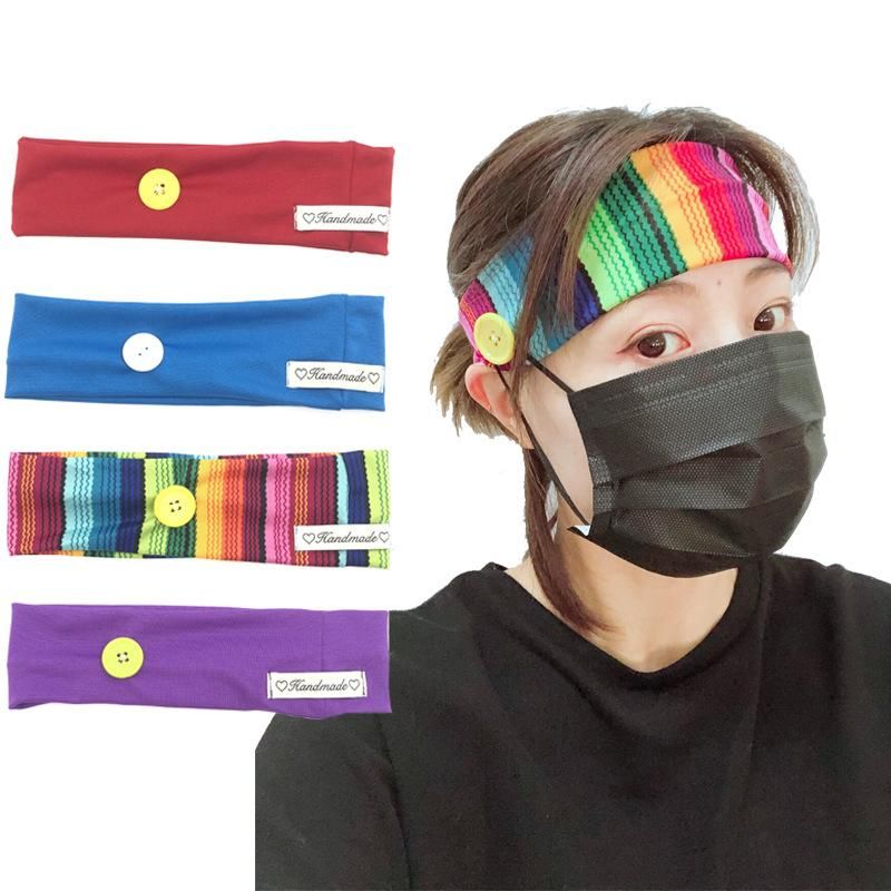Grenz Überschreitende Neue Sport Yoga Strick Schweiß Absorbierende Haarband Maske Anti-le Stirnband Turban Spot Großhandel 2021
