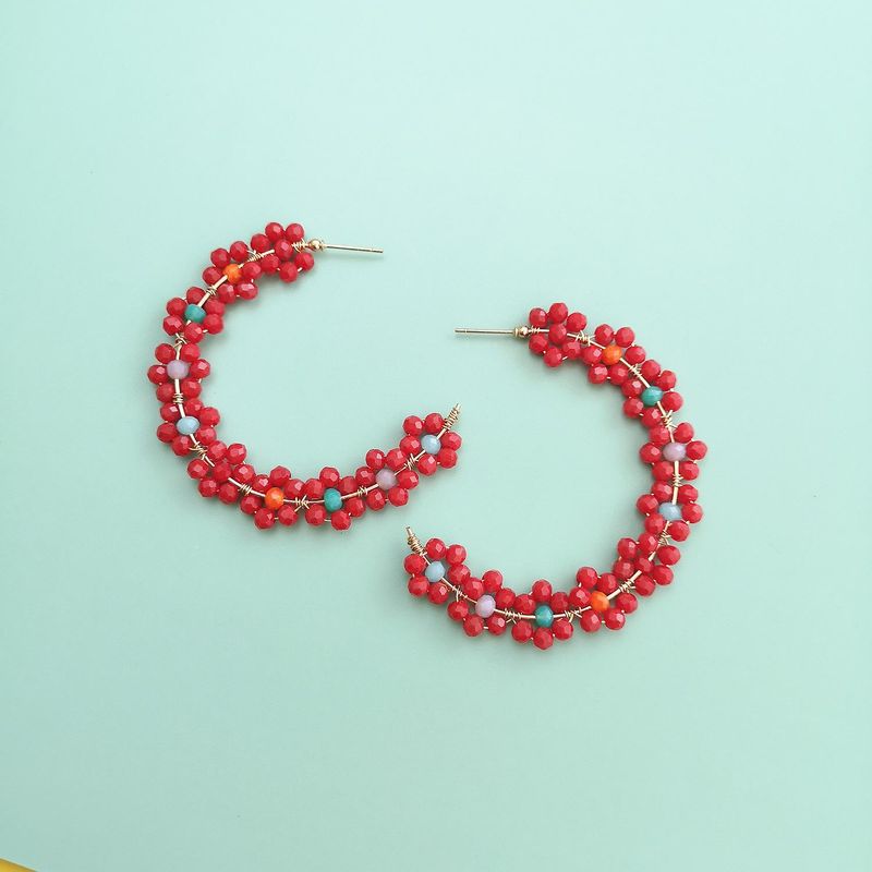 Fashion C Shape Acrylic Earrings Ear Studs