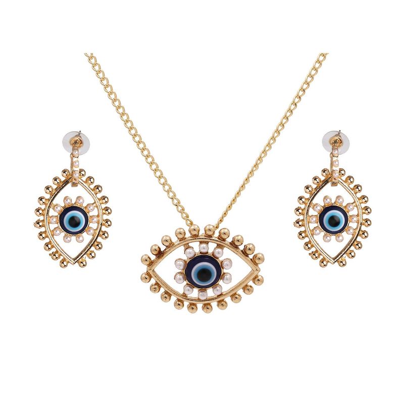New Fashion Devil&#39;s Eye Necklace Earrings Wholesale Nihaojewelry