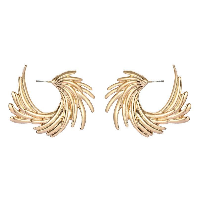 New Fashion Alloy Earrings Simple Style Wing Earrings Geometric Irregular Earrings