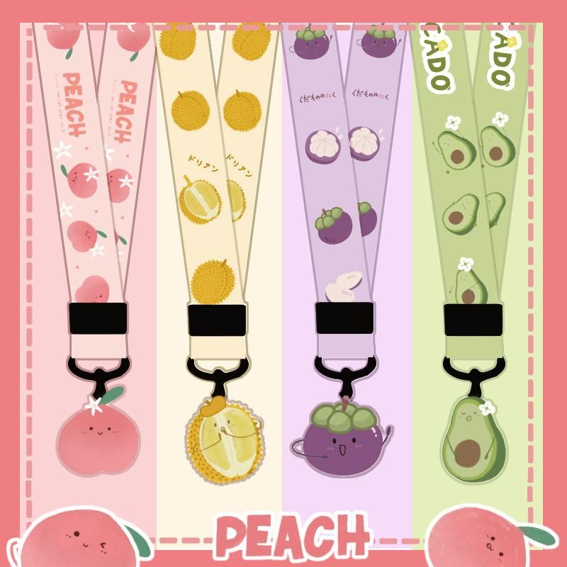 Mobile Phone Lanyard Cute Fruit Widened Hanging Neck Pendant   Universal Lanyard Wholesale