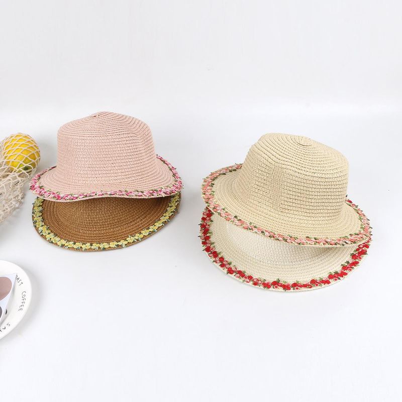 Niños Adultos Sombrero Protector Solar Sombrero De Playa Sombrero De Paja Sombrero De Sol