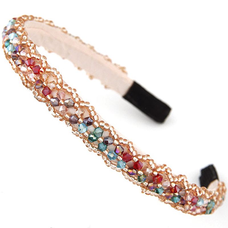 Korean Fashion Pure Hand-made Sweet Crystal Temperament Headband Nihaojewelry Wholesale