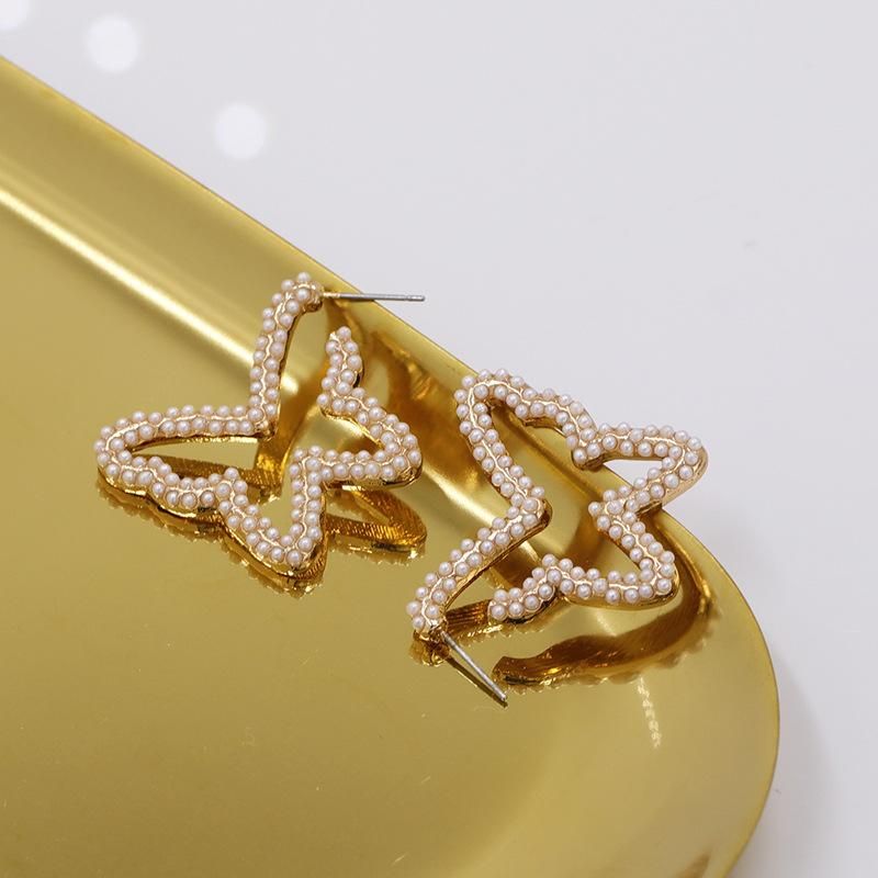 New Exaggerated Stud Earrings Butterfly Diamond Earrings For Women Wholesale