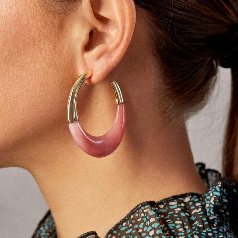 New Fashion Acrylic C-shaped Large Earrings Wholesale