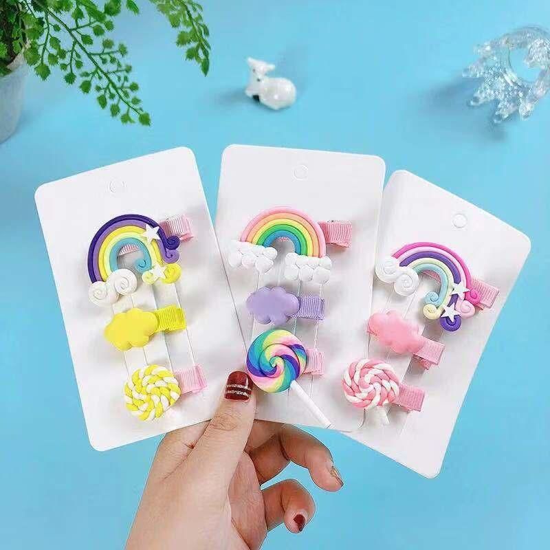 Korean Cute Color Lollipop Rainbow Cheap Hairpin Wholesale