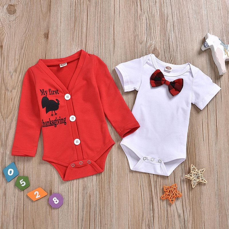 New Fashion Solid Color Long-sleeved Outerwear White Short-sleeved Underwear Two-piece Cotton Children&#39;s Clothing Wholesale