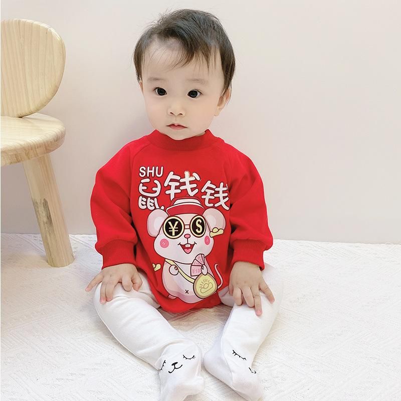 Summer New Bodysuits From March To June, Male And Female Baby Cute Rat Clothes Wholesale