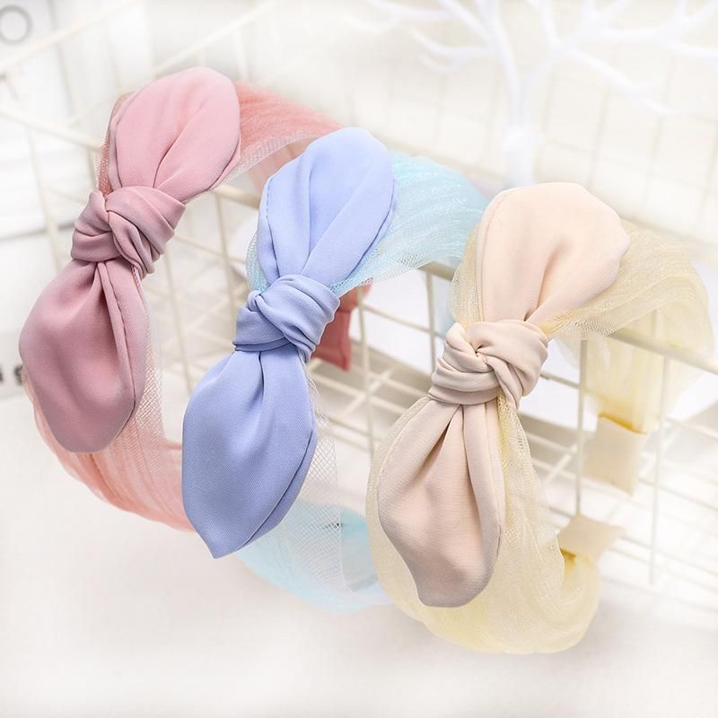 Korean New Fashion Lace Knotted Bow Tie Headband Cheap Headband Wholesale