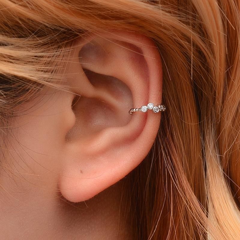 Europäische Und Amerikanische Neue Ohrringe Perlen Damen Ohr Knochen Clip U-förmige Ohrringe Diamant Ohne Ohrringe Frauen All-match-ohr Clip