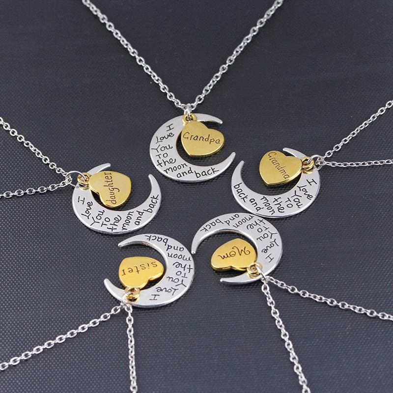 New Fashion Love Moon I Love You Necklace Wholesale