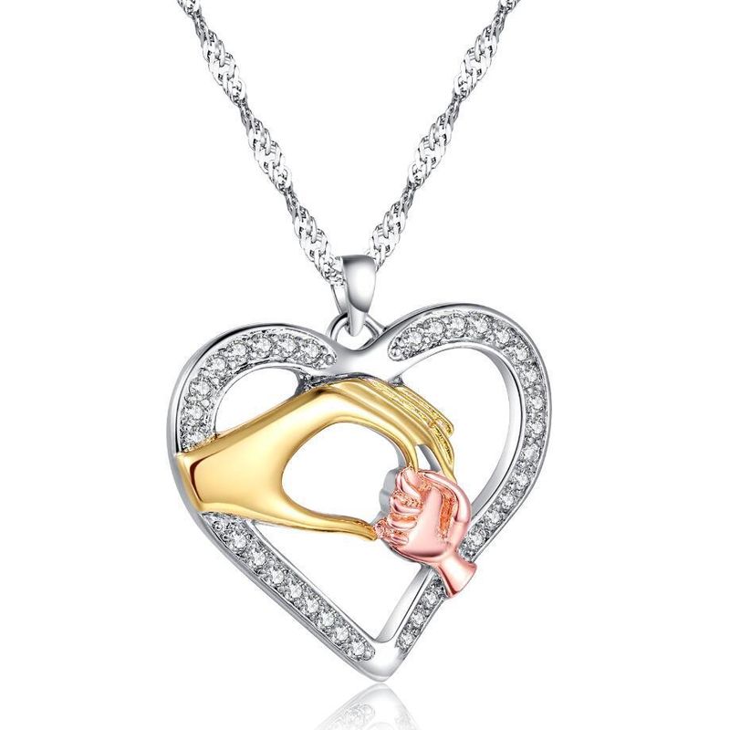 New Fashion Heart Necklace Pendant Mother&#39;s Day Necklace Wholesale