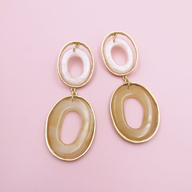 Korea  Retro Geometric Simple  Acrylic Resin Stud Earrings Nihaojewelry Wholesale