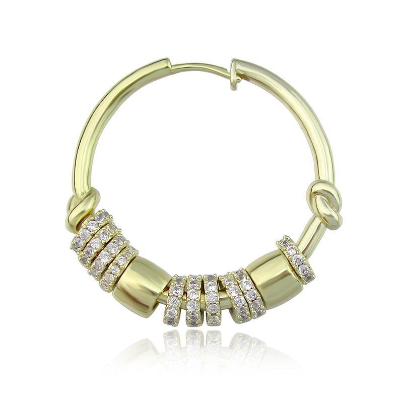 New Romantic Colorful Golden Geometric Multi-circle Rainbow Earrings  Fashion Earrings Nihaojewelry Wholesale Single