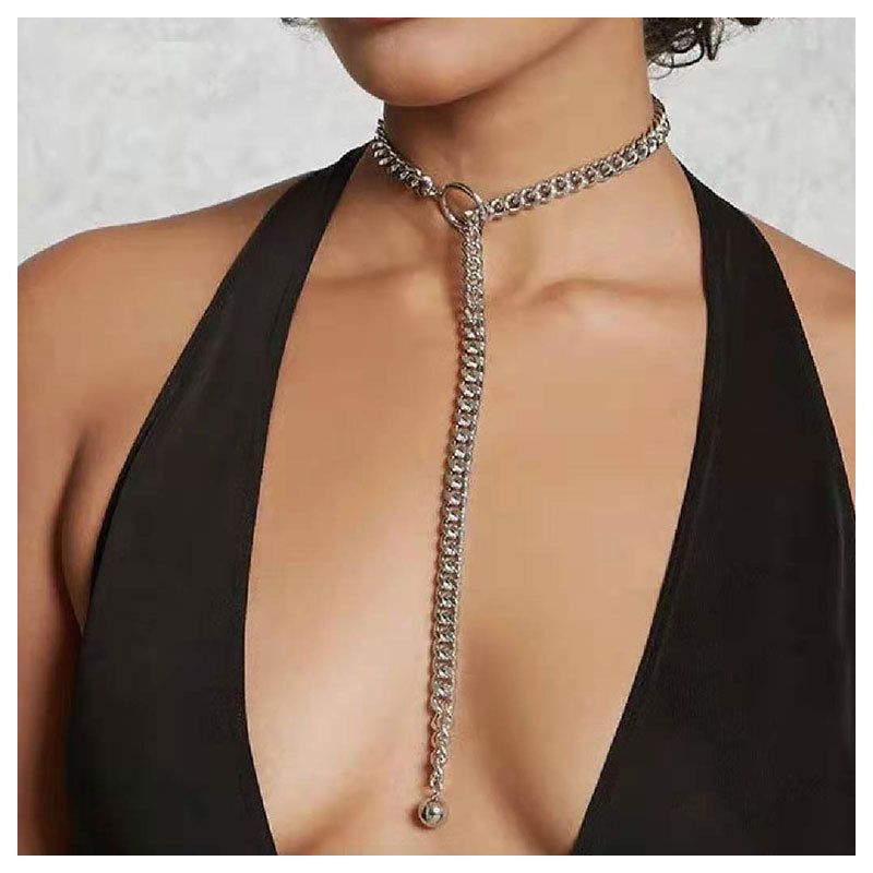 Europäische Und Amerikanische Mode Sexy Halskette Metall Kette Kreis Halskette Mit Anhänger Außenhandel Grenz Überschreiten Der Stil 13920