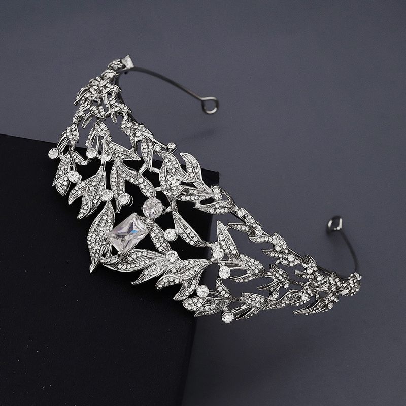 Rétro Couronne Baroque Reine Luxe Zircon Diamant Ensemble Coiffe Mariée Bijoux De Mariage Robe Couronne Nihaojewely En Gros