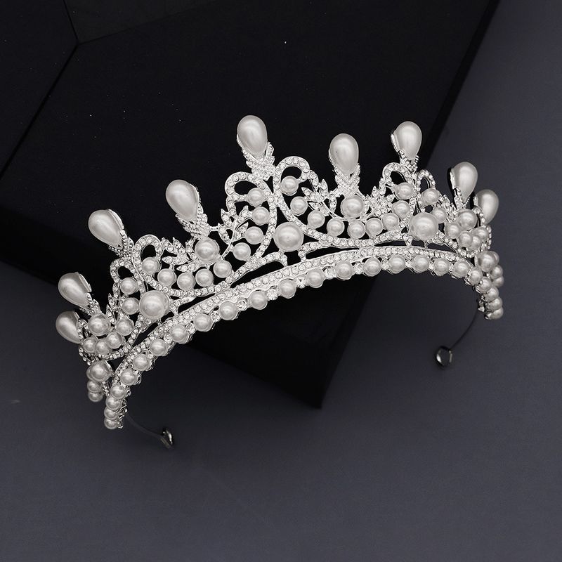 Moda Coreana Joyería Nupcial De La Boda De Gama Alta Diamond Pearl Crown Studio Photo Accesorios Tocado Nihaojewely Al Por Mayor