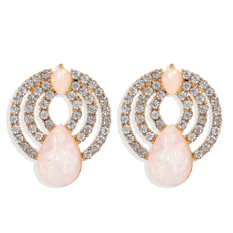 New Accessories Korean Retro Simple  Temperament Diamond Drop Earrings Female Wholesale