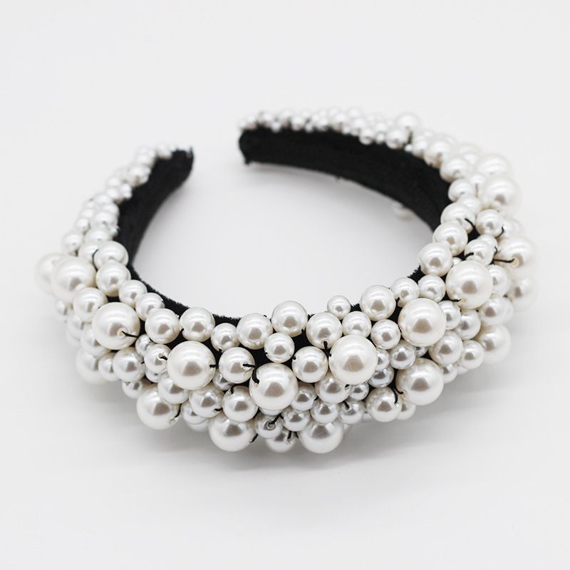 New Fashion Temperament Exaggerated Sponge Pearl Ball Headband Personality  Party Hair Accessories Nihaojewely Wholesale