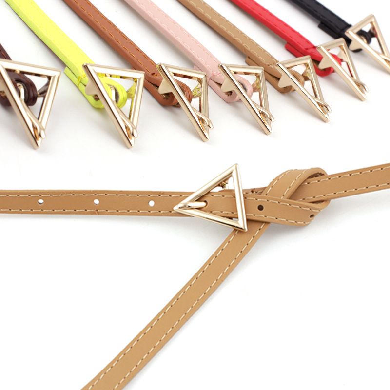 Korea New Simple New Triangle Buckle Belts  Fashion Hipsters  Wild Triangle Personalized Thin Belts Nihaojewelry Wholesale