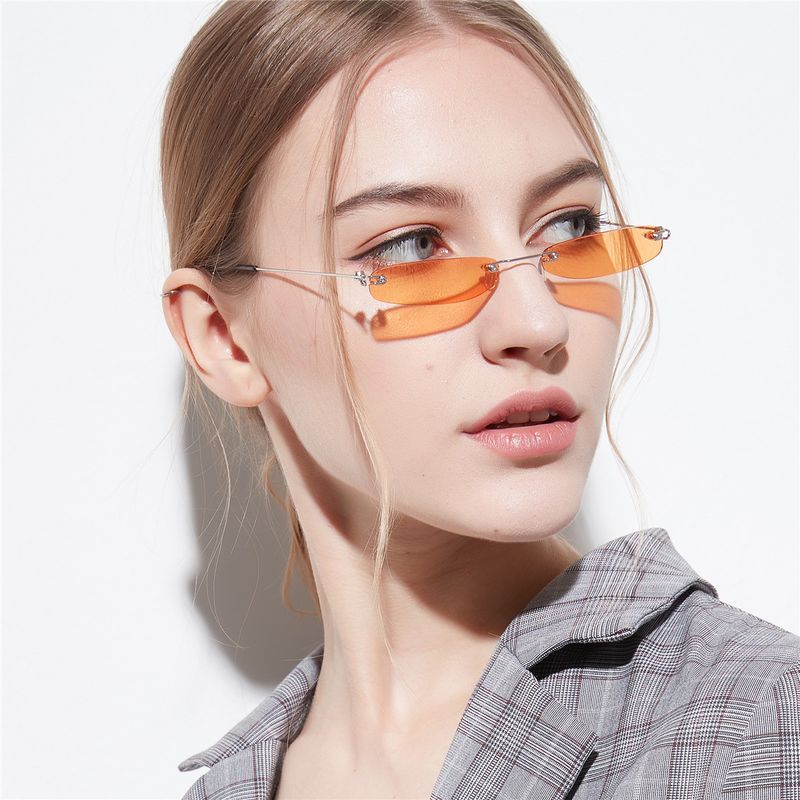 Fashion Hot Sale New Simple  Ultra Small Frame Sunglasses  Trend  Models Borderless Glasses Nihaojewelry Wholesale