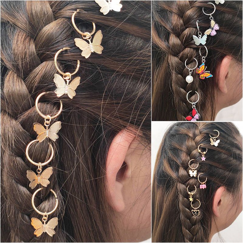 Fashion Headdress Personalized Street Shooting Braid Trend Headdress Butterfly Diy Pendant Hair Accessories Hair Clip