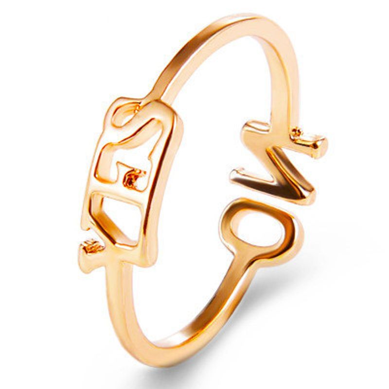 New Ring Fashion Personality Yes And No English Letter Ring Open Ring Wholesale