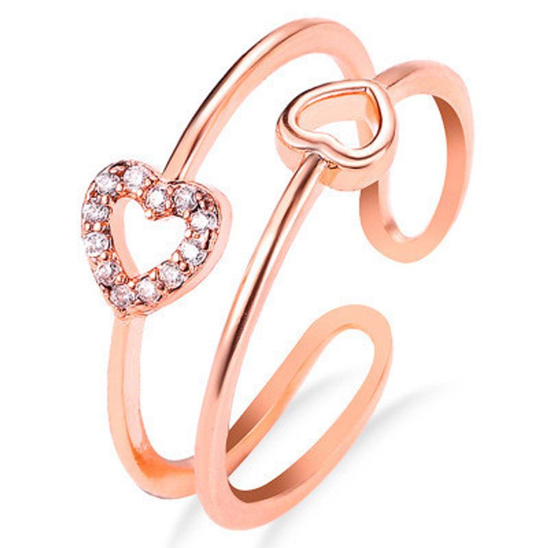 Außenhandel Neue Stil Ring Hands Chmuck Europäische Und Amerikanische Mode Liebe Zirkon Damen Ring Einfache Hohle Offene Ring Accessoires