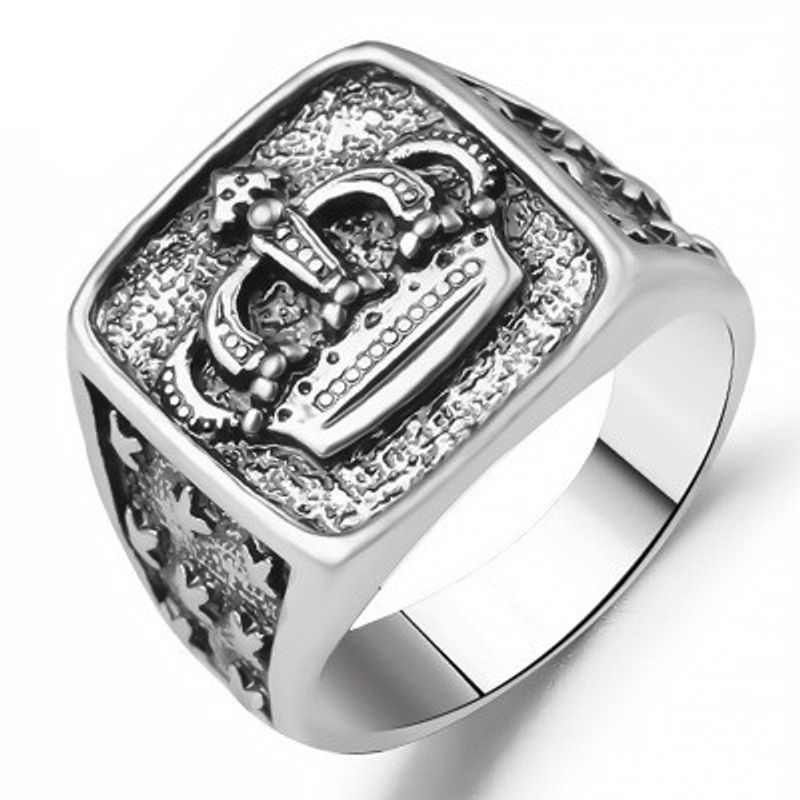 Ring Jewelry European And American Retro Crown Gothic Men's Ring Cross-border Hot Sale Metal Ring Wholesale
