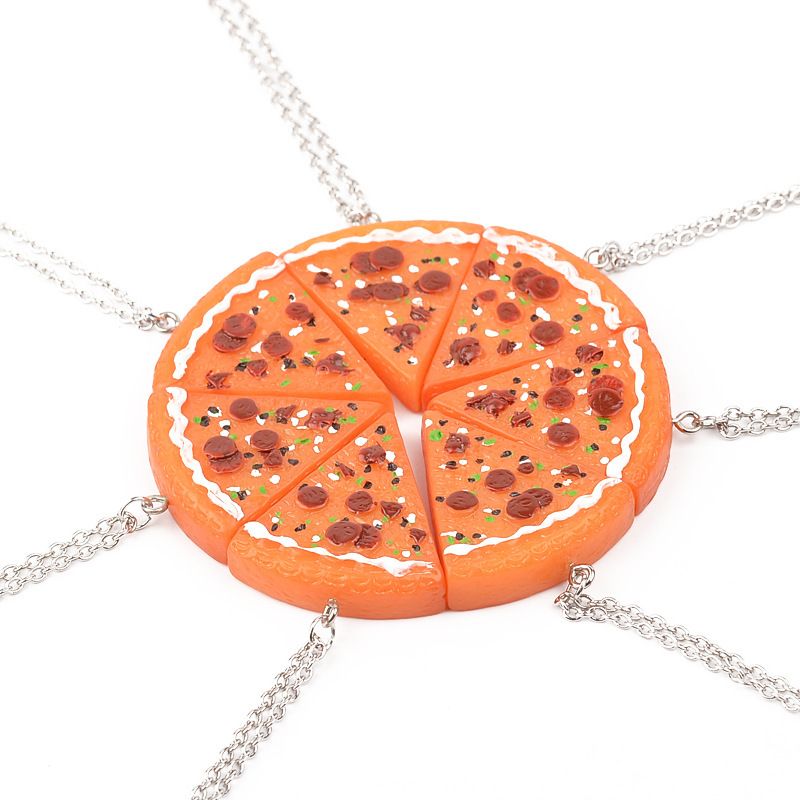 Explosion Necklace New Fashion Necklace Six-petal Splicing Good Friends Girlfriend Pizza Necklace Wholesale
