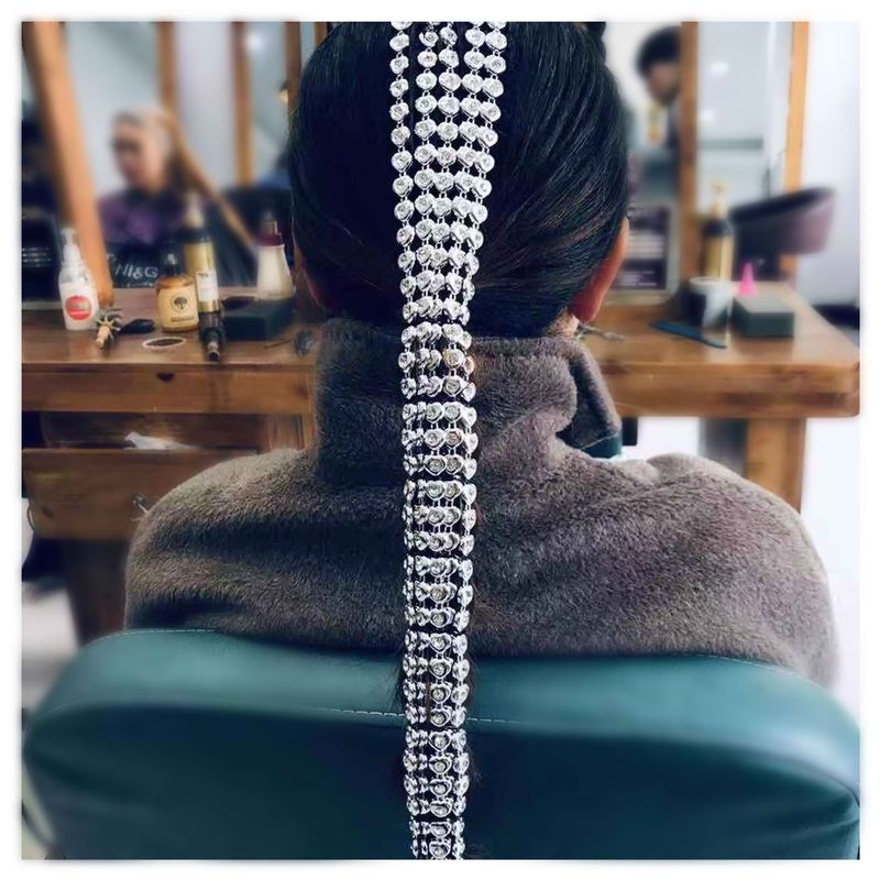Europäischer Und Amerikanischer Grenz Überschreiten Der Schmuck Herzförmiges Haarschmuck Frauen Hair Accessories Herzförmiges Aluminium Kette Haarschmuck 13690