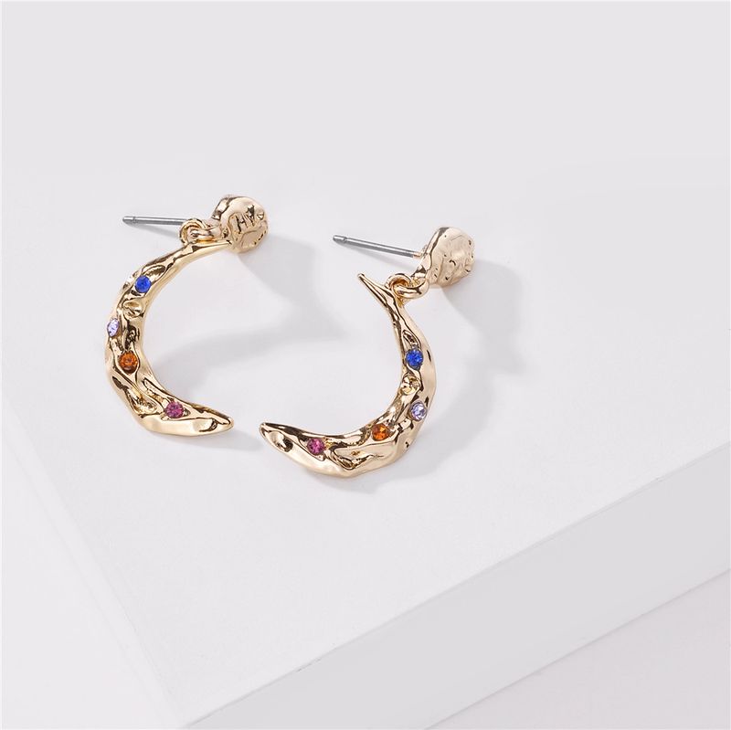 Fashion Earrings Jewelry Alloy Geometric Moon Heart-shaped Earrings Wholesale Nihaojewelry