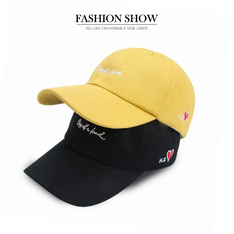 Spring And Summer New Hat Side Embroidery Love Letter Cap Outdoor Leisure Shade Personality Baseball Cap  Wholesale Nihaojewelry