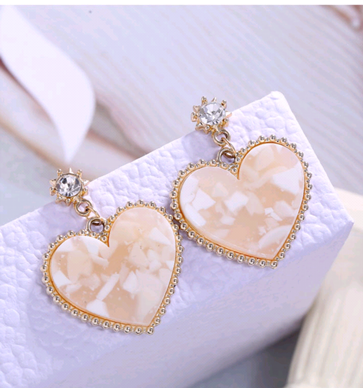 Korean Fashion Metal Sweet And Simple Peach Heart Earrings Wholesale Nihaojewelry