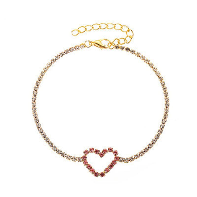 New Bracelet Simple Heart-shaped Bracelet Ladies Personality Hollow Love Bracelet Jewelry Wholesale Nihaojewelry