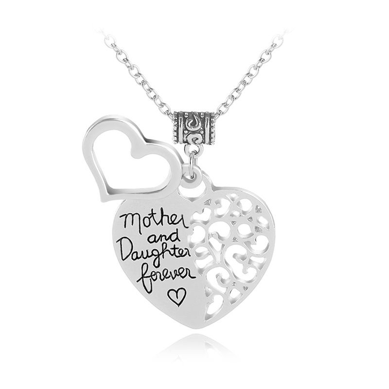 New Necklace Love Lettering Mother And Daughter Forever Accessories Necklace Wholesale Nihaojewelry