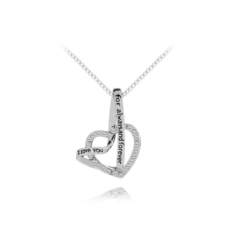 Modèles D&#39;explosion Cadeau De Fête Des Mères Et Amour Rencontre Je T&#39;aime Pour Toujours Et Toujours Collier En Gros Nihaojewelry