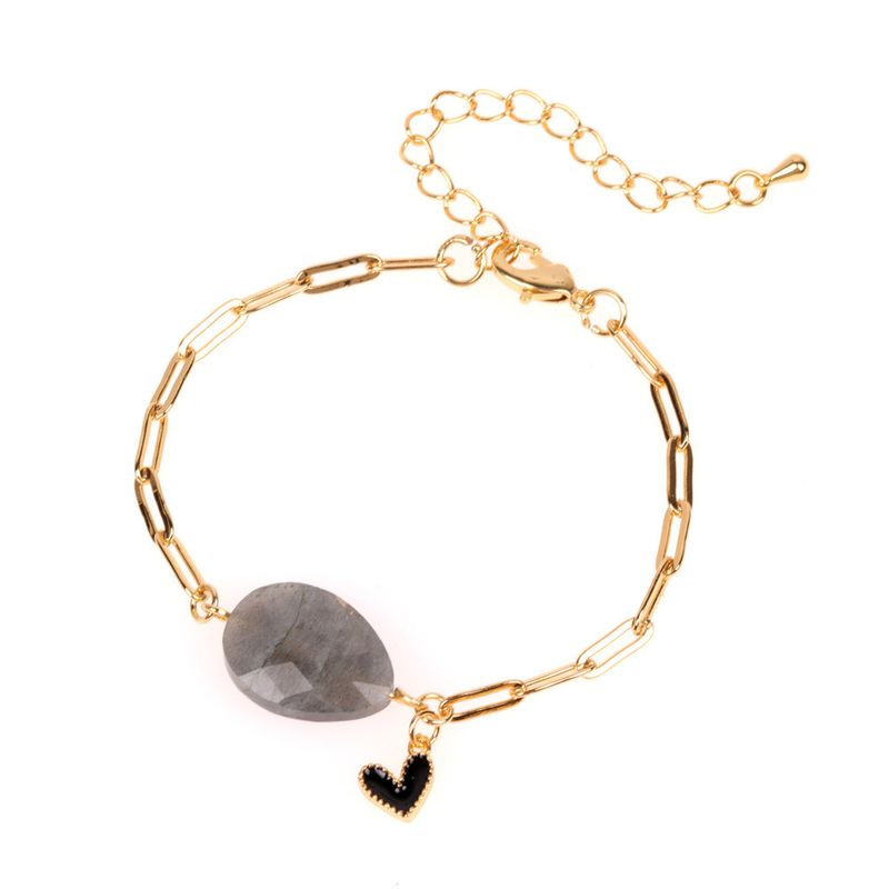 New Oil Drop Small Love Bracelet Fashion Hip-hop Style Thick Chain Bracelet Wholesale Nihaojewelry