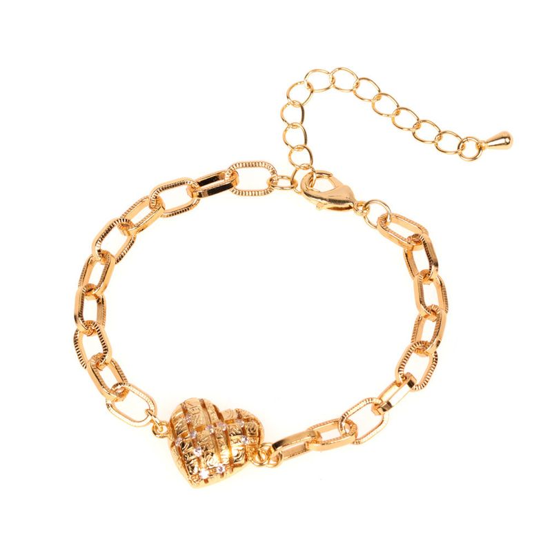 Nouveaux Accessoires Mode Vent Froid Rétro Bracelet Hip-hop En Forme De Coeur Épais Chaîne Bracelet En Gros Nihaojewelry