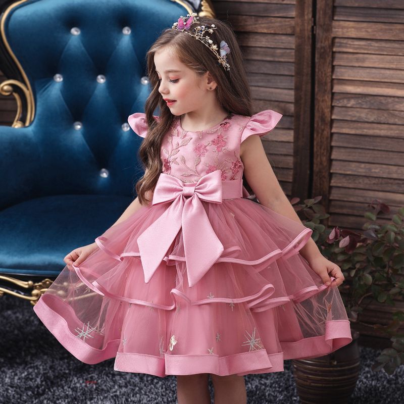 Nuevo Vestido Para Niños Vestido De Pasarela Para Niñas Falda Vestido De Novia De Niña De Flores Pettiskirt Disfraz Niños Al Por Mayor Nihaojewelry