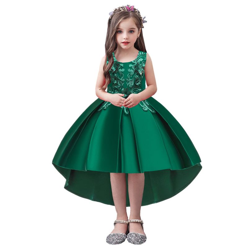 Supply Girl Trailing Dress Skirt Children Dress Pettiskirt Flower Girl Wedding Gown Wholesale Nihaojewelry