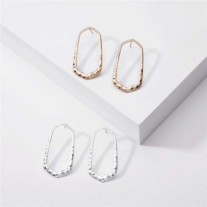 Fashion Big Jewelry Simple Metal Wind Geometry Water Droplet Alloy Exaggerated Big Earrings Wholesale Nihaojewelry