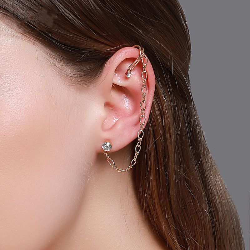New Earrings Personality Simple Earrings Ear Clip Integrated Earrings Long Earrings Wholesale Nihaojewelry