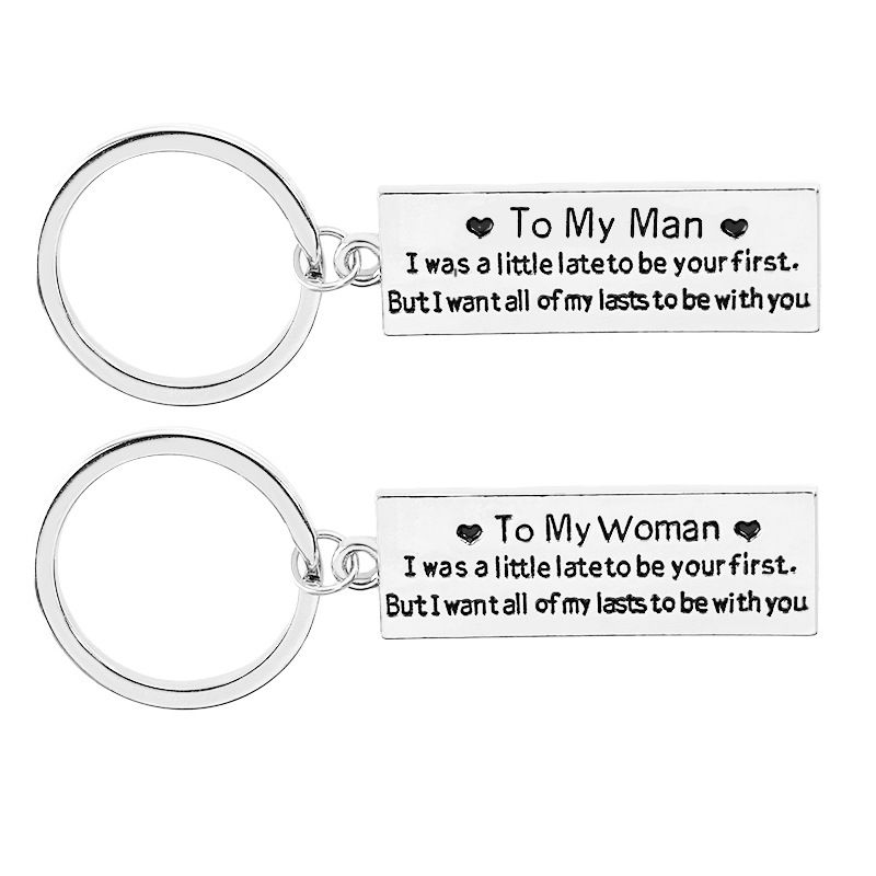 New Key Chain To Emy Womanto Myman Couple Lettering Key Chain Small Pendant Jewelry Wholesale Nihaojewelry